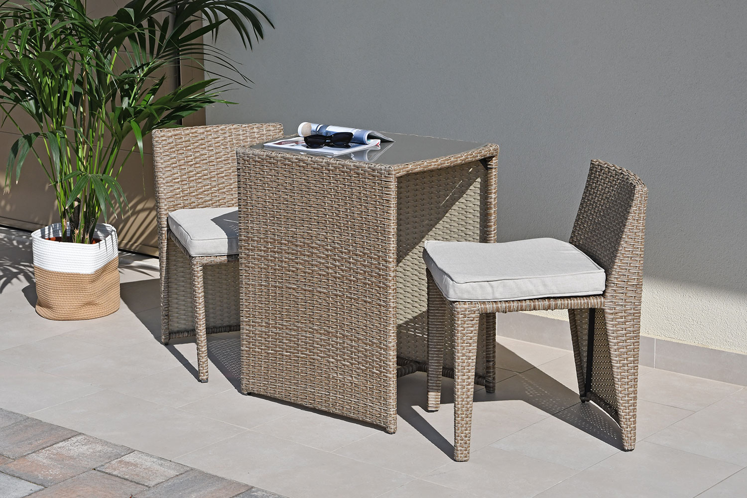 Set compatto da balcone a scomparsa in polirattan Garda Leroy Merlin