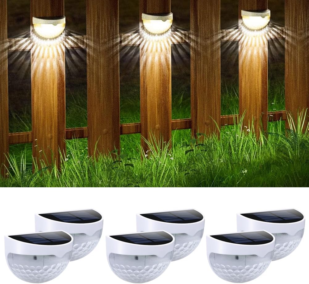 Słoneczne lampy ogrodowe do ogrodzeń zewnętrznych, bezprzewodowe lampy solarne LED, zewnętrzne słoneczne lampy ogrodowe, wodoodporne lampy ścienne