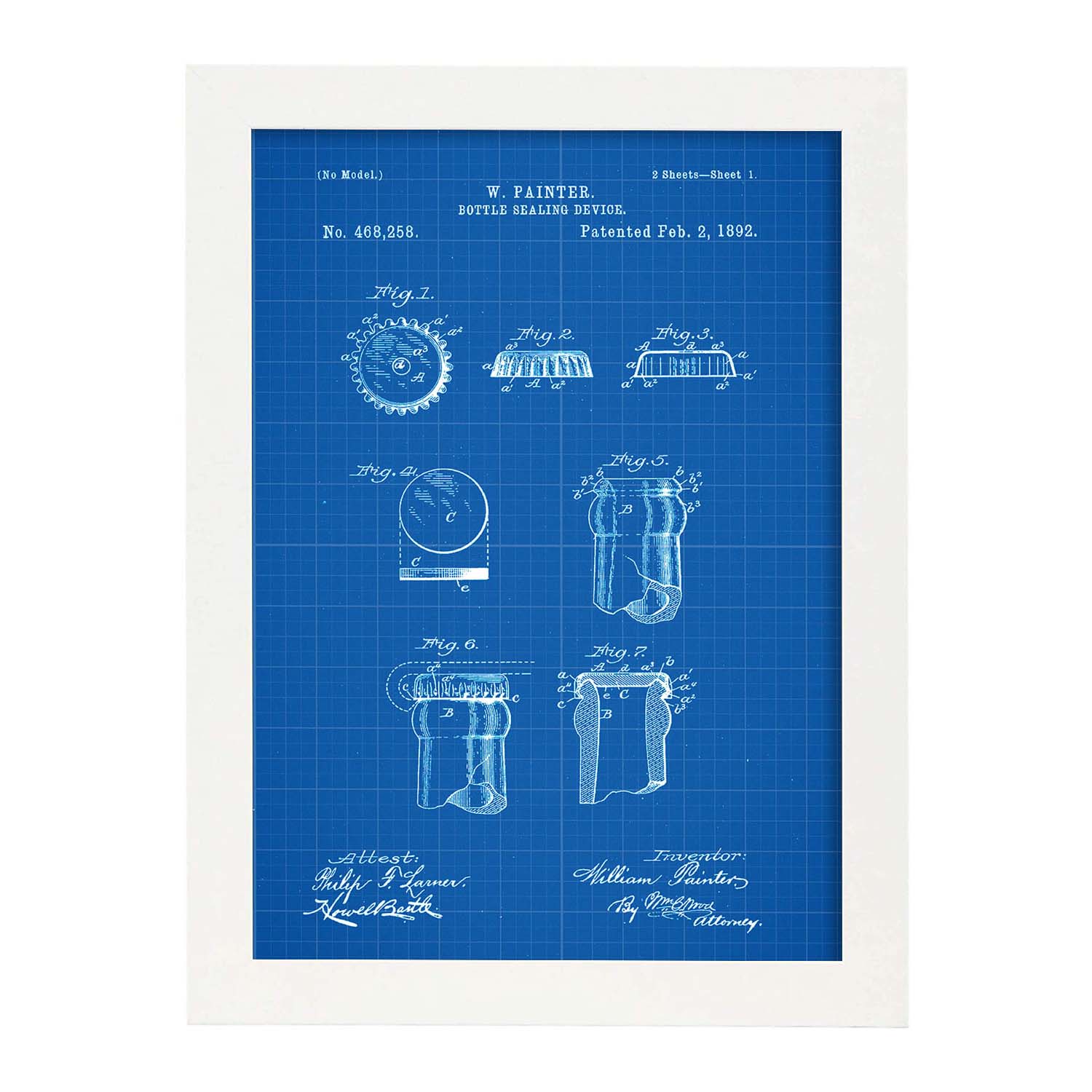 Affiche Brevet Machine à Coudre – Poster A3 Vintage Pour Décoration Atelier Ou Maison