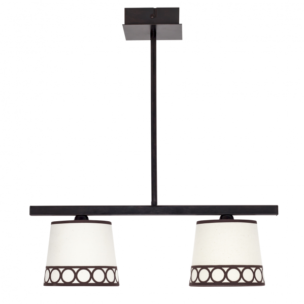 Lampe modèle Dalia 2xe14 Beige/marron FABRILAMP - 2