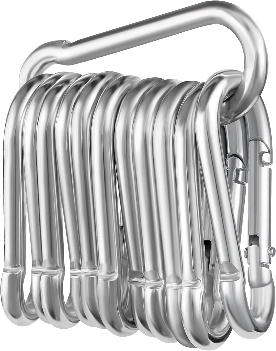 Lot De 12 Mousquetons,660 Mm, Mousqueton Charge Maximale De 180 Kg, Ne