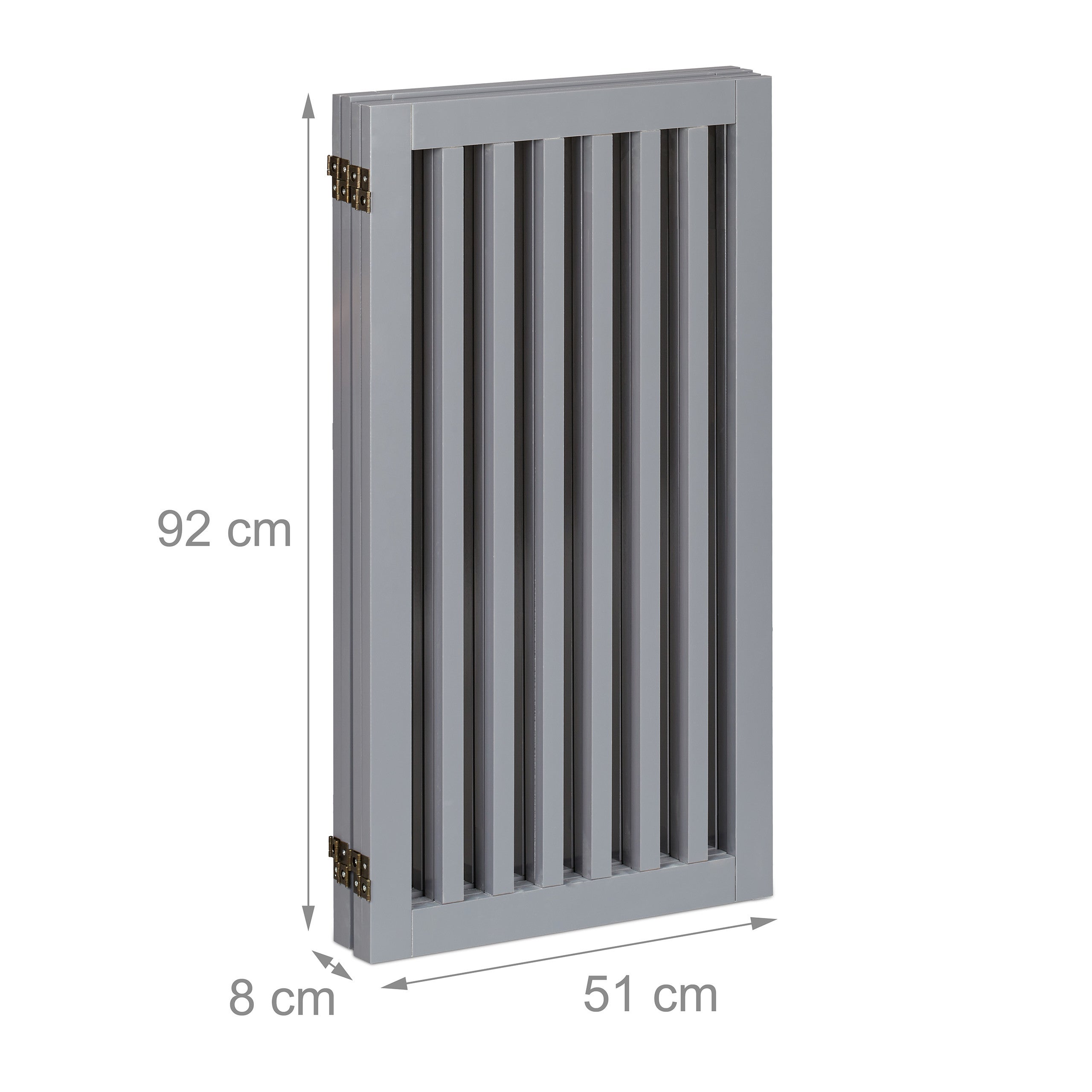 Barrière de sécurité pour chiens à 4 panneaux, pliable et autoportante, 92 x 207 cm, avec pieds, MDF gris, Relaxdays - 3