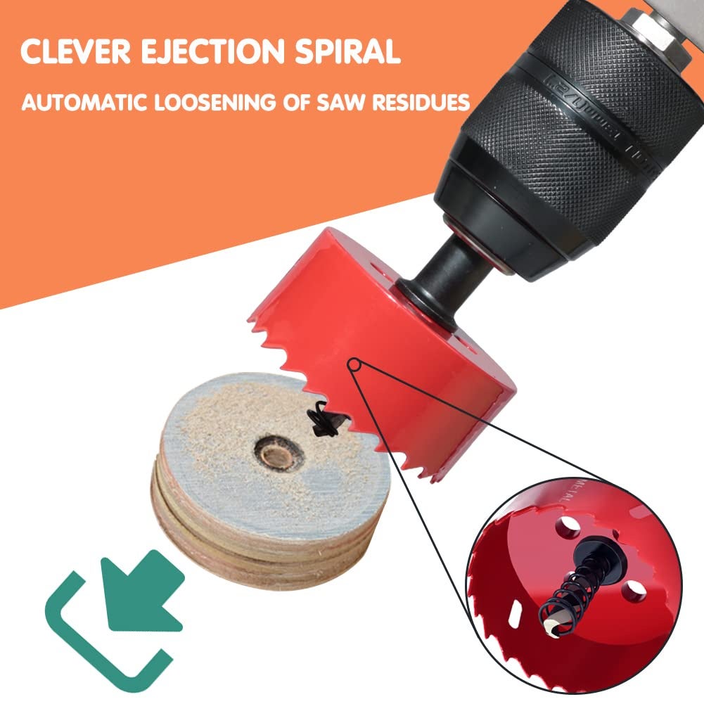 Scie cloche HSS M42 Bi-Métal 90 mm - Avec Adaptateur et Foret de centrage - 5