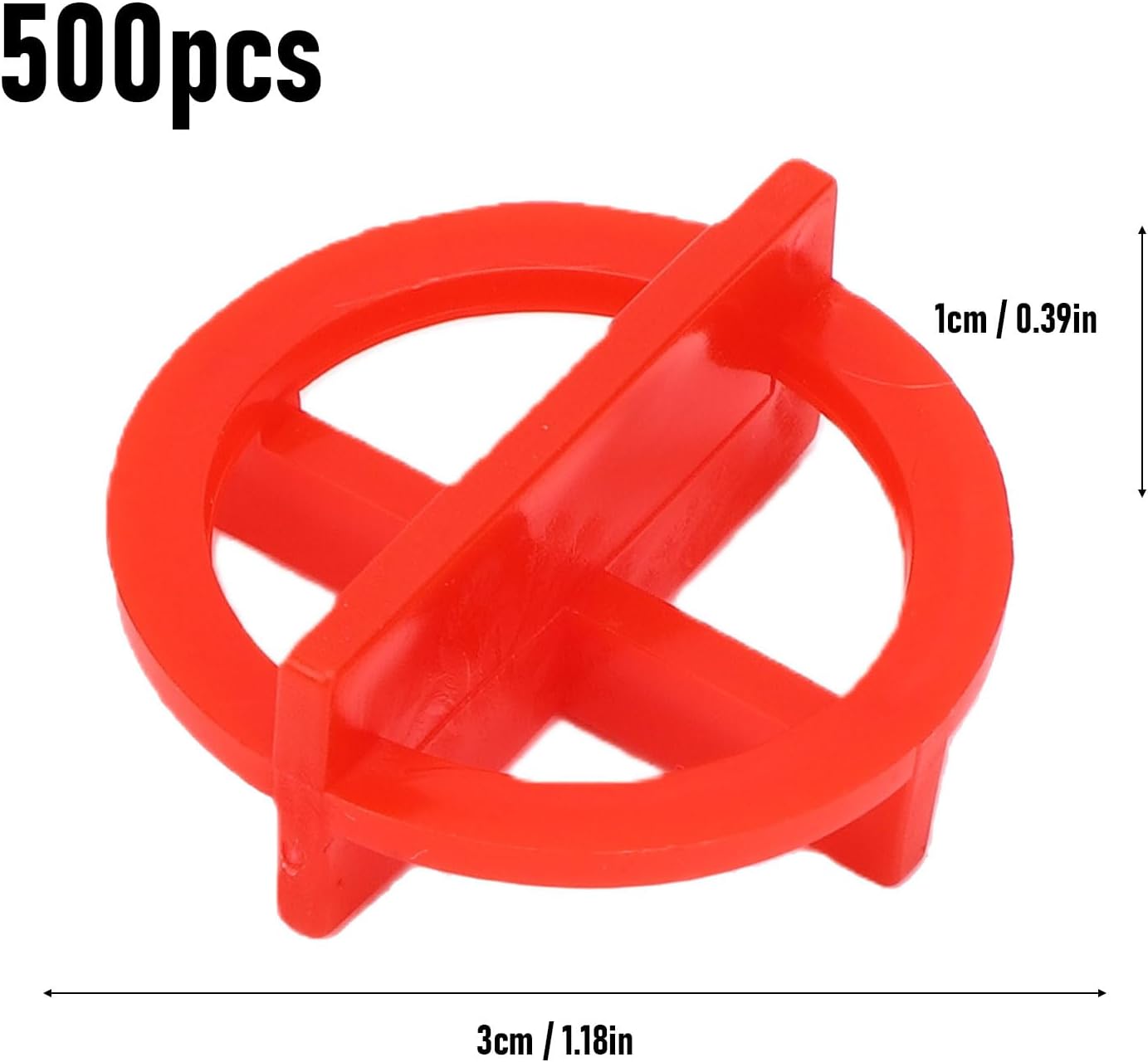 Système de Nivellement de Carrelage 500 Pièces, Entretoises Amovibles de 2 Mm, Granit et Céramique (Rouge 2,0 mm) - 2