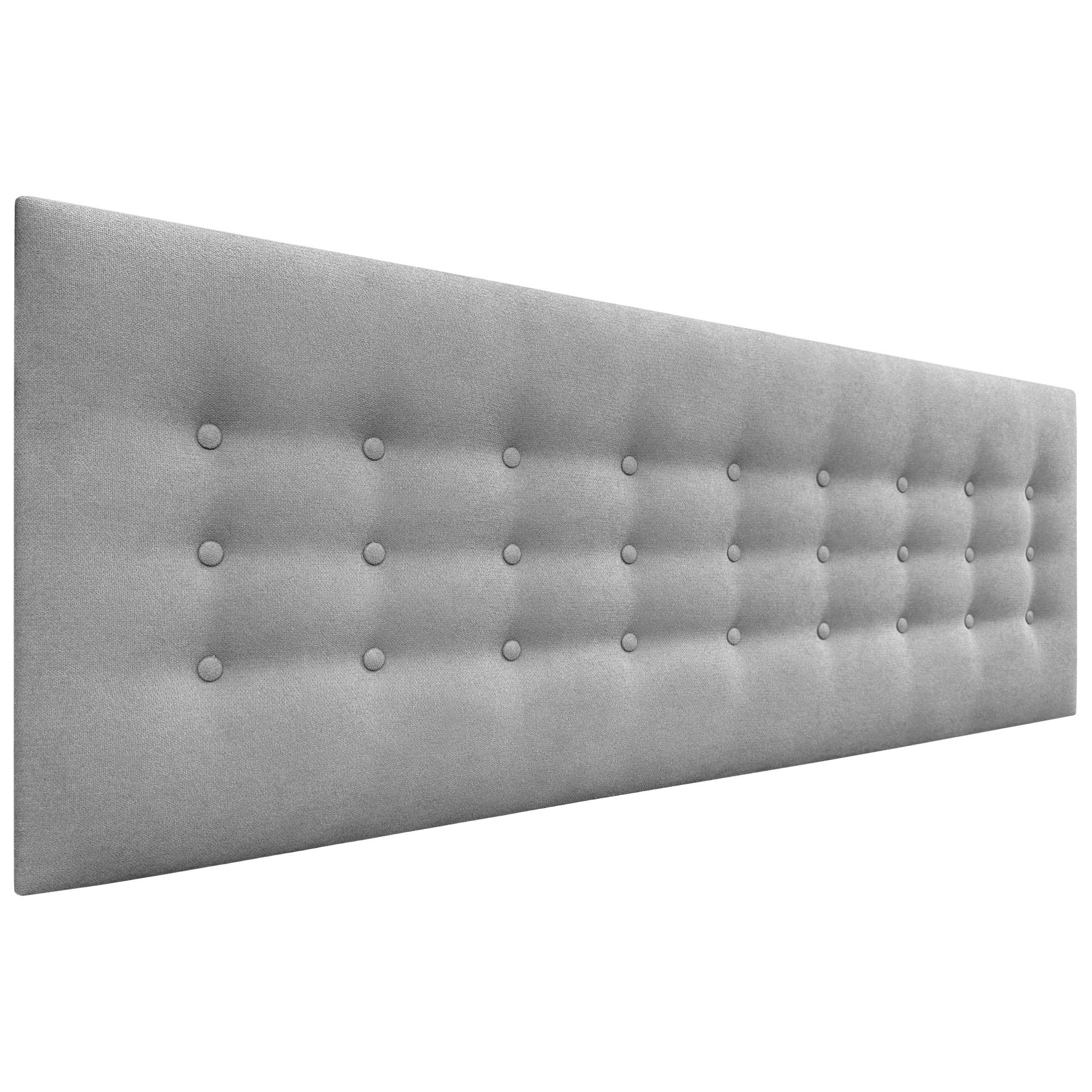Tête de lit capitonnée FRANCESCO - 160 cm - Tissu - Gris | Leroy Merlin