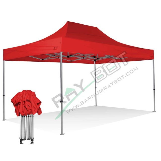 Gazebo Pieghevole 3x4,5 RAY BOT Rosso Professionale Senza Laterali . Tessuto Impermeabile Da 350g/m in PVC. Gazebo Rapido
