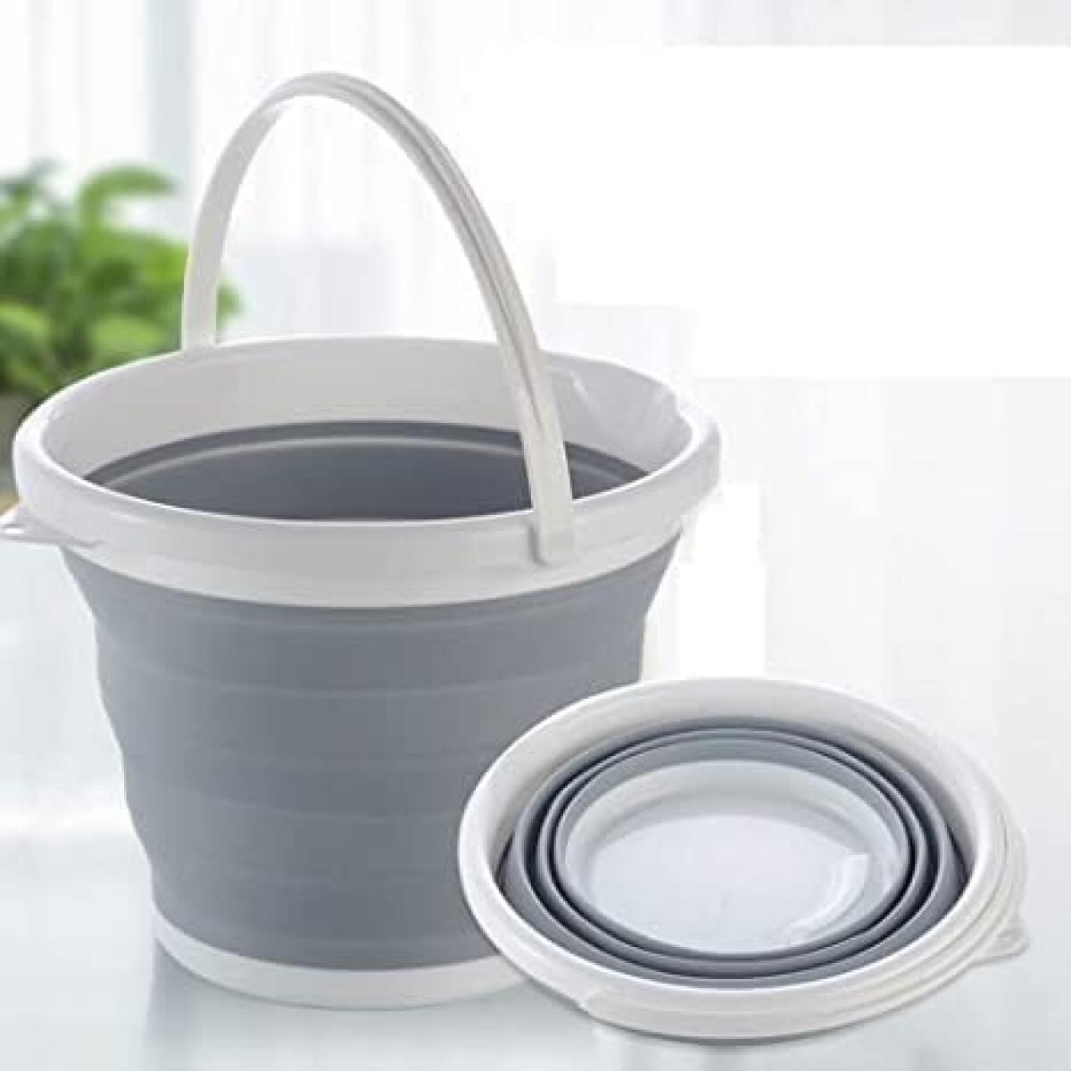 Set De 2 Cubos De Playa Plegables De Silicona – Diseños De Sandía Y Naranja Con Asa – Capacidad De 1.5 L, Ideales Para Viajes Y Juegos