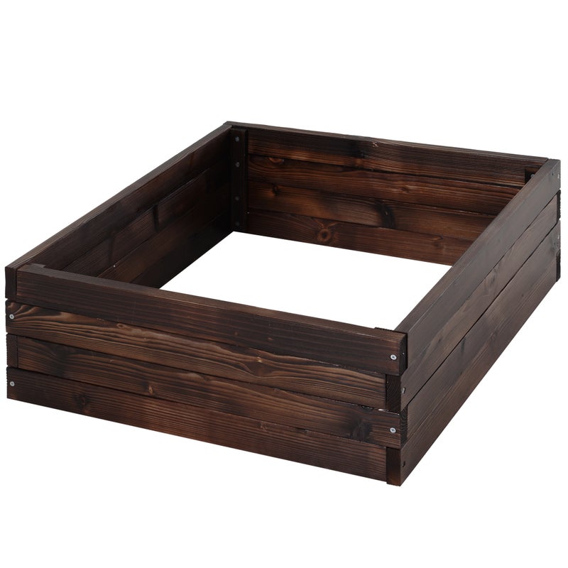 Kwadratowa, lite drewno Hochbeet 60x60 cm, podwyższona grządka warzywna na balkon lub do ogrodu