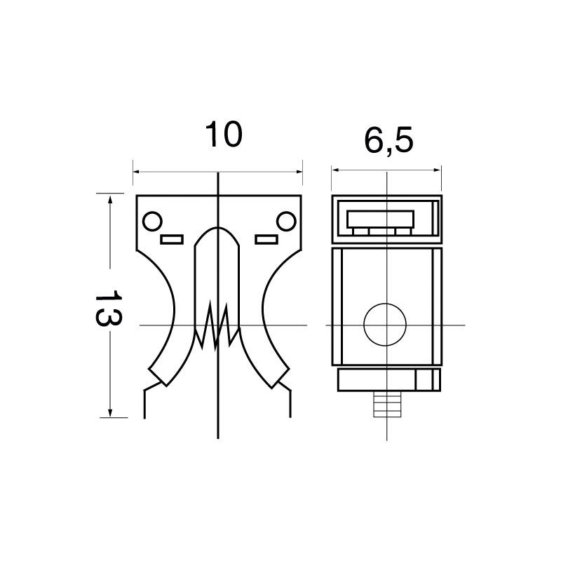 Porte bottes - Décor : Gris alu - Fixation : A visser - Hauteur : 65 mm - Largeur : 100 mm - Matériau : Nylon - 4