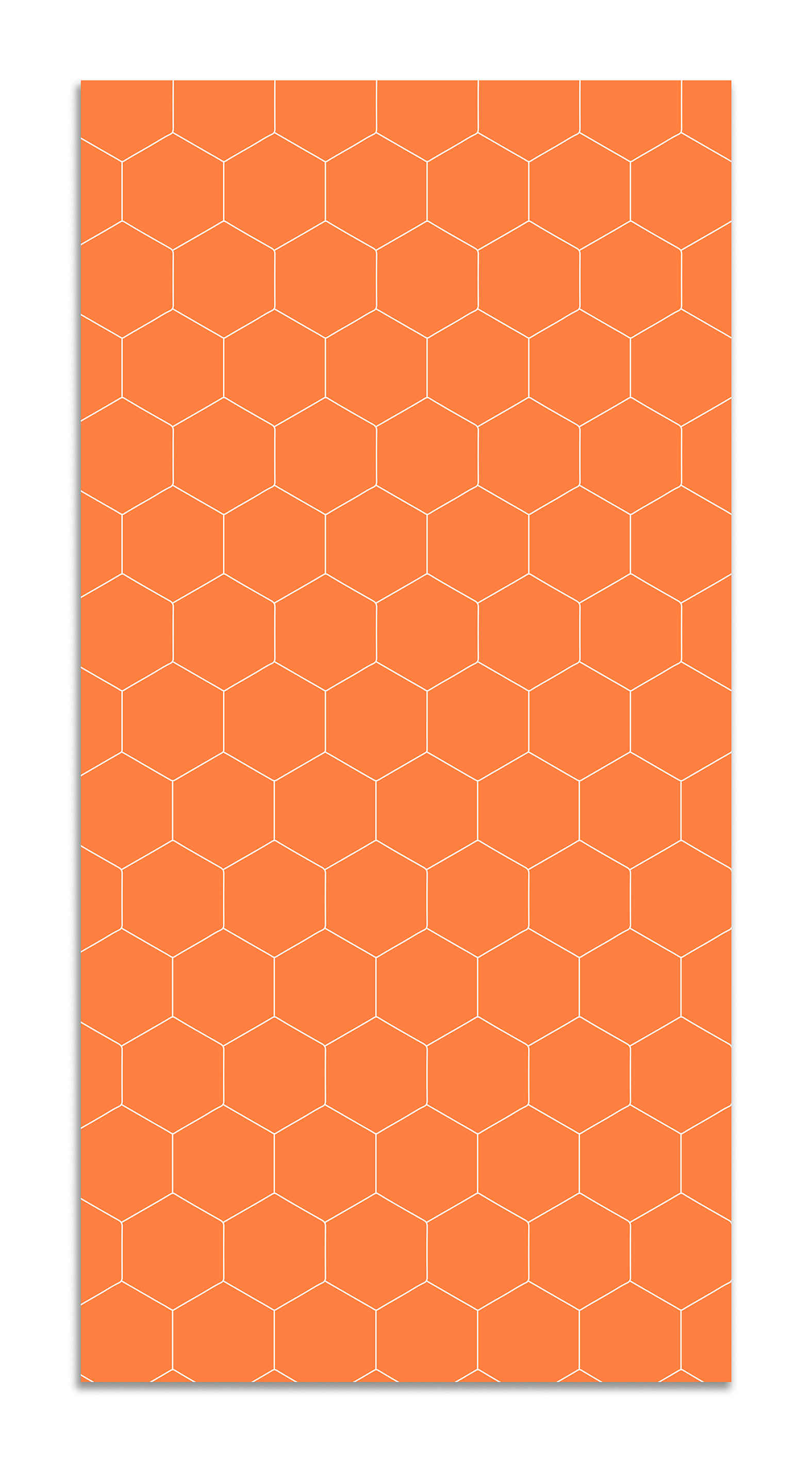 Panorama alfombra vinílica mosaico hexágonos naranja 40x80 cm - alfombra cocina vinilo - alfombra salón antideslizante e ignífuga