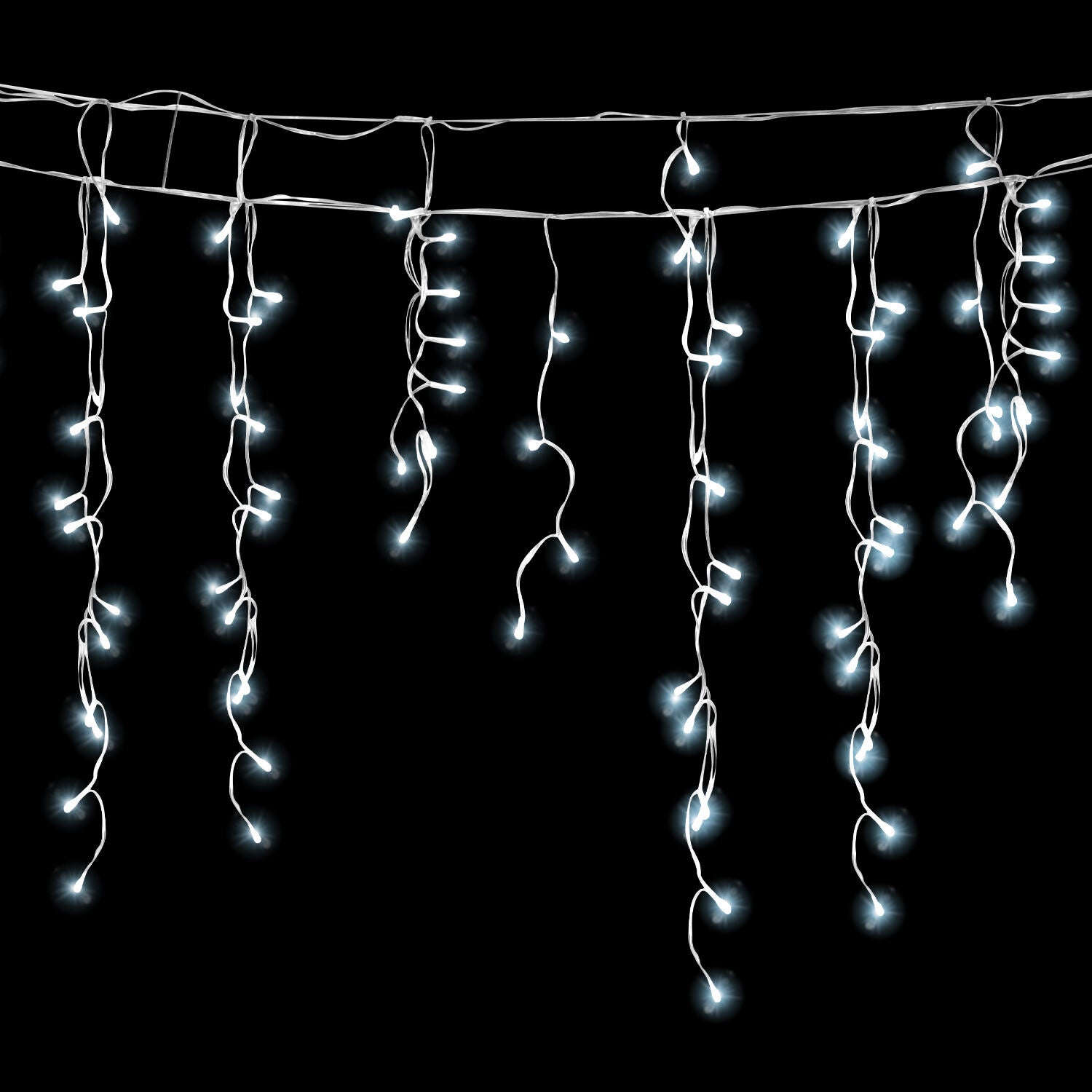 5M 200 LED Świąteczna kurtyna świetlna, łańcuch świetlny, dekoracja świąteczna, okno, Boże Narodzenie, ślub, urodziny, dom, patio, zimna biel