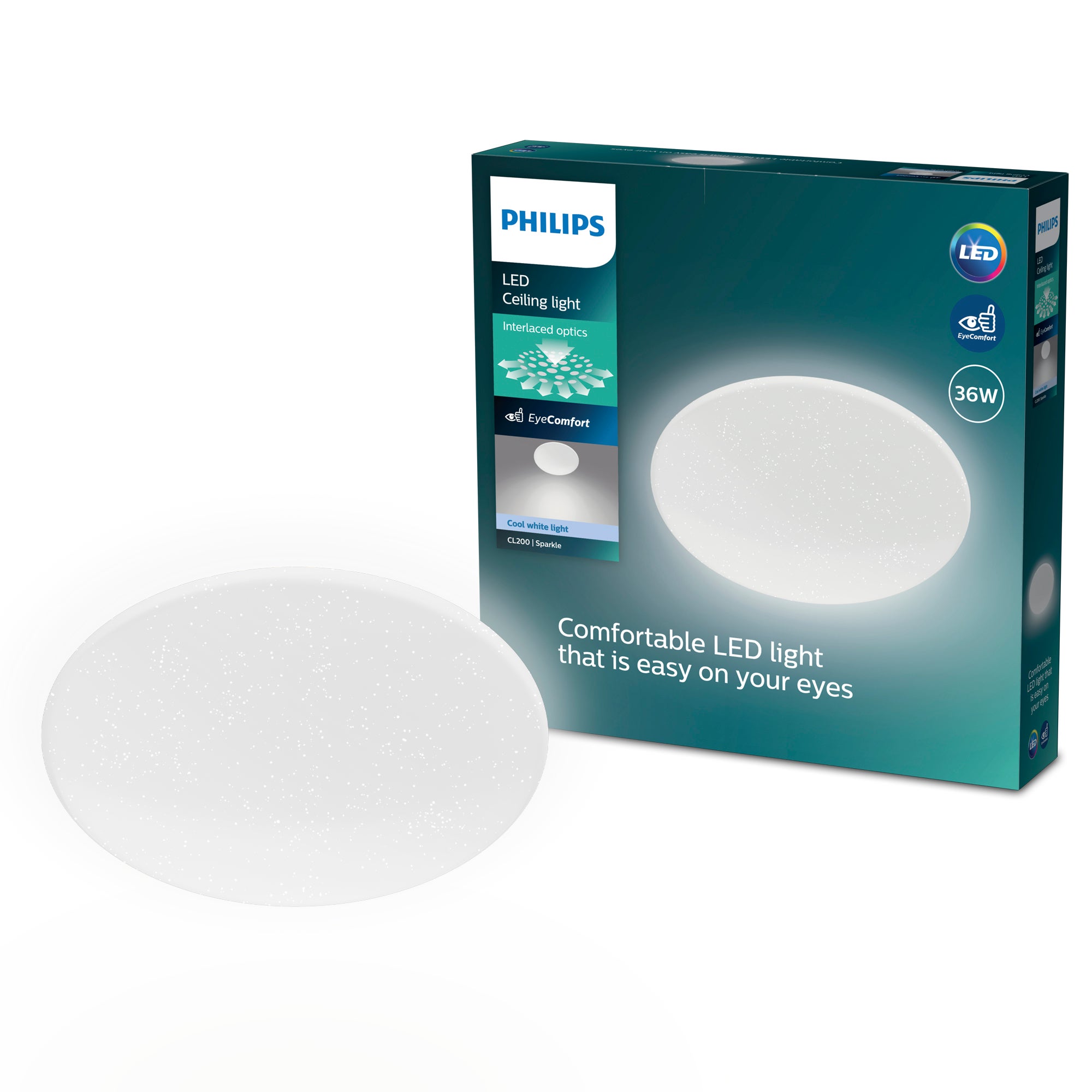 Plafon Philips Lampa Sufitowa 36W 3800lm 4000K z Efektem Gwiazd Moire CL200