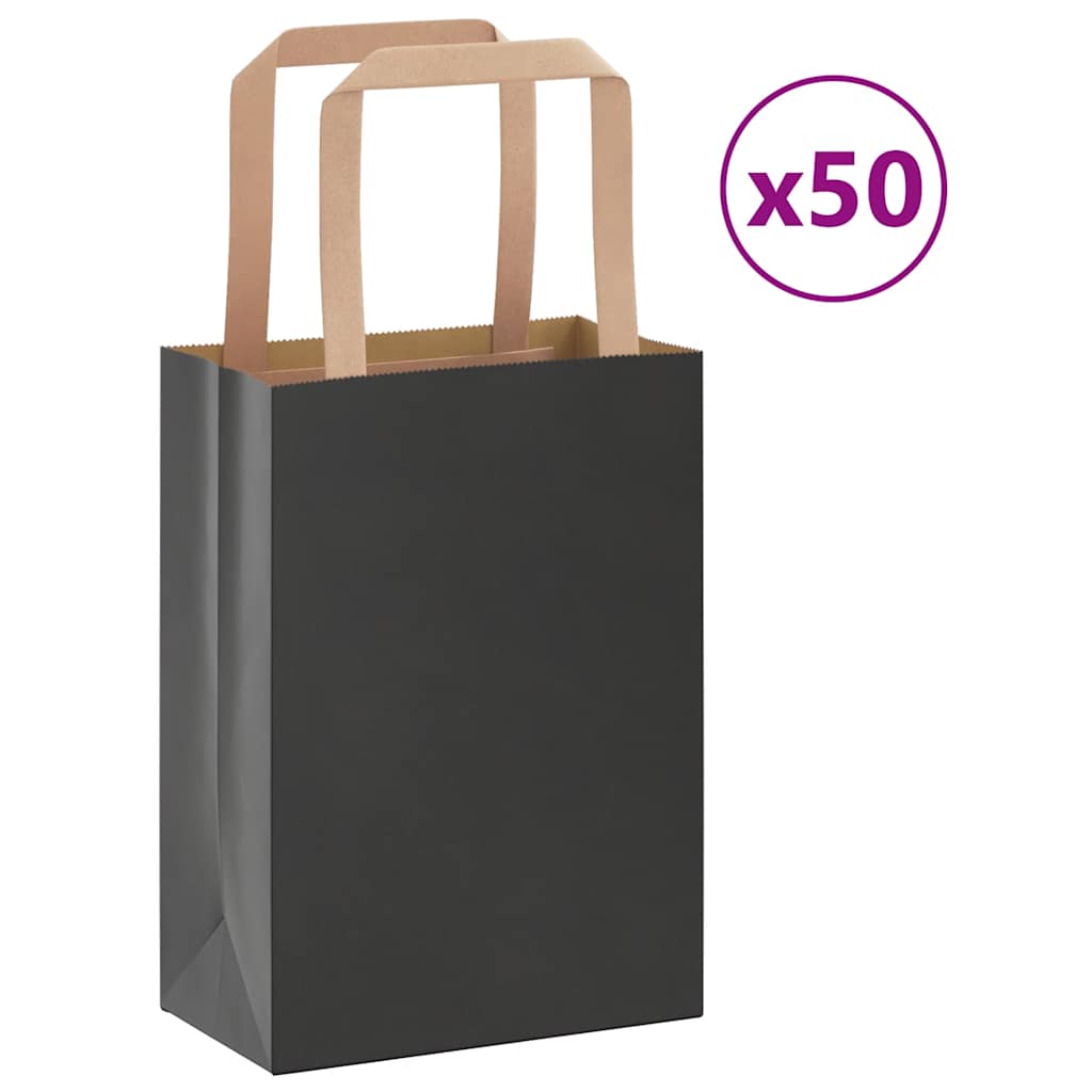Lot De 100 Sacs En Papier Kraft Avec Poignées - Tailles S, M, L, Pour Cadeaux Ou Shopping