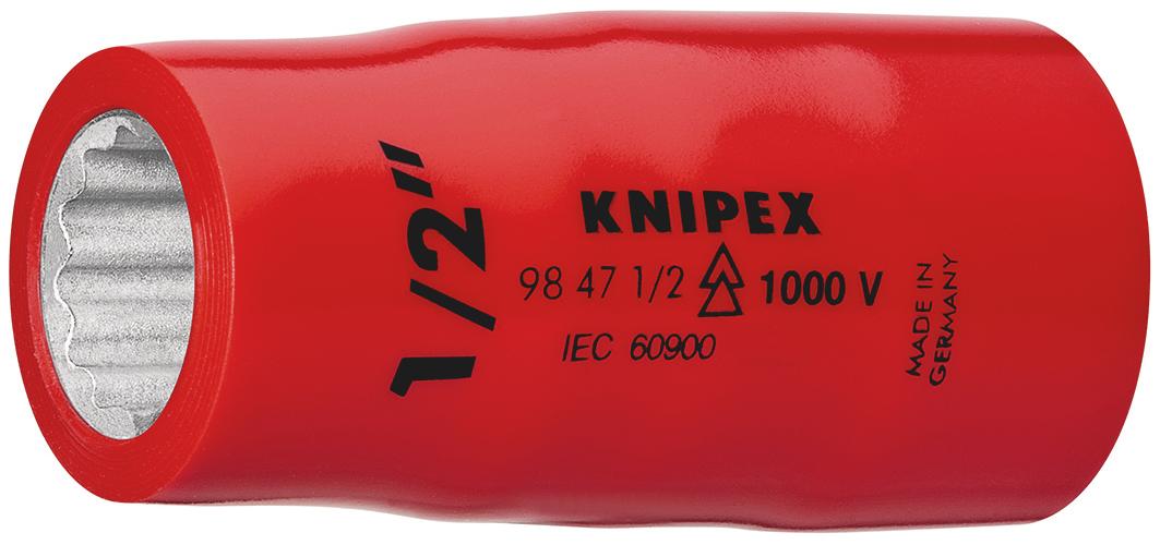Knipex 1x Nasadka (podwójny sześciokąt) z kwadratem wewnętrznym 1/2" - 98477/8"