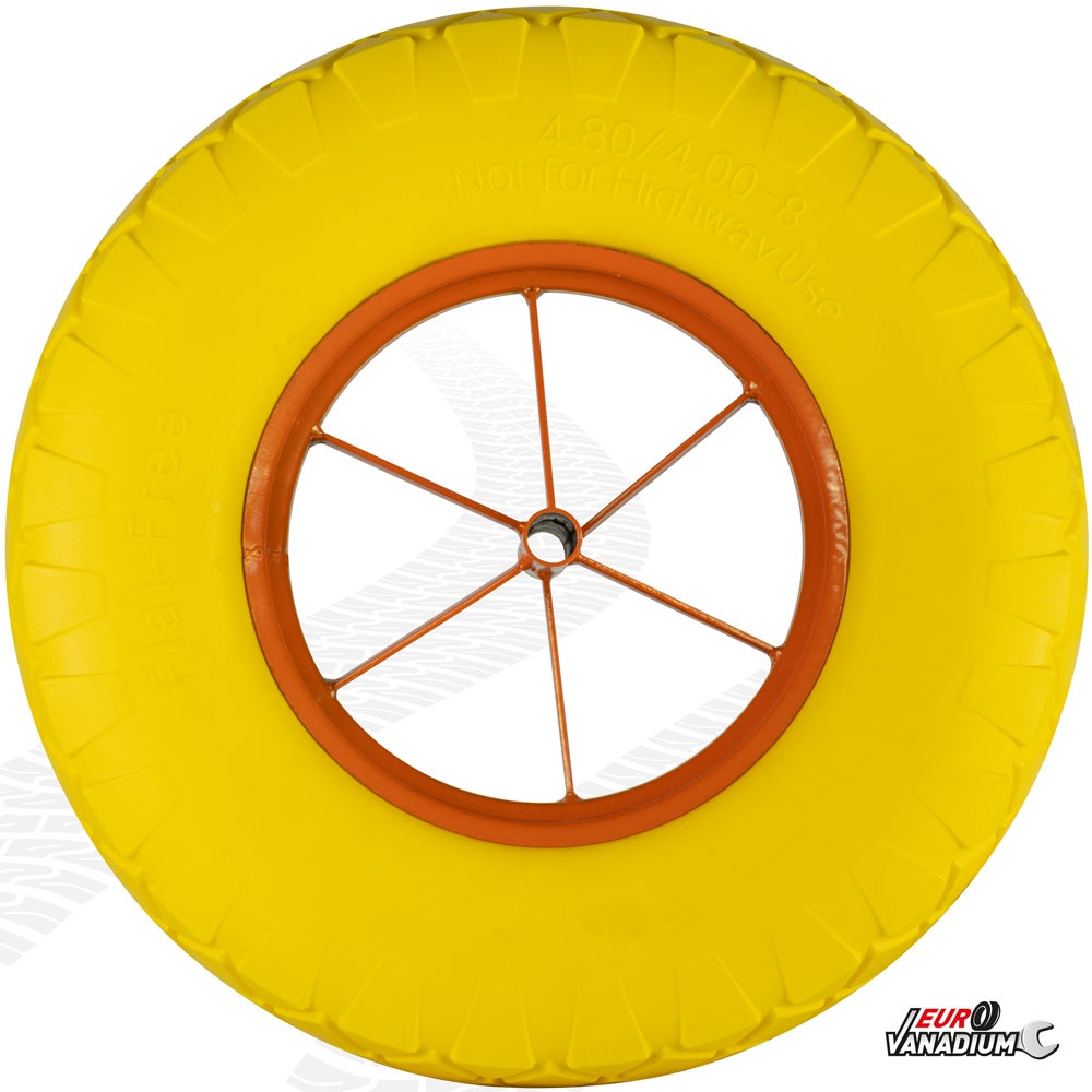 Roue de Brouette Increvable 390 mm – Axe 20 mm – Métal Renforcé, Haute Stabilité et Installation Facile - 5