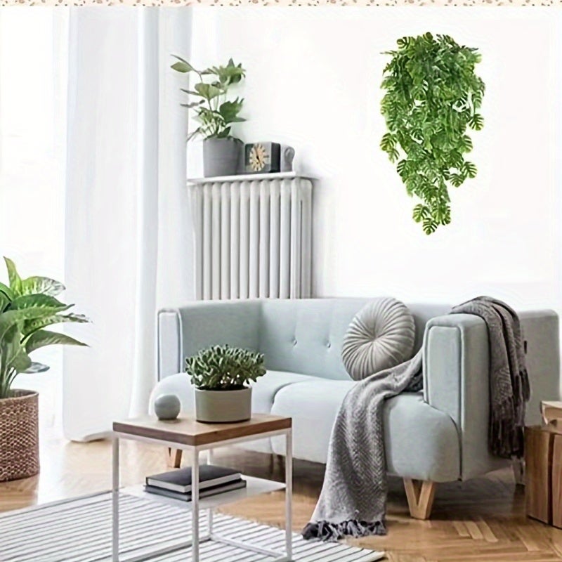 plantas colgantes artificiales resistentes a los rayos UV Monstera Deliciosa tropical y plantas de exterior de plástico para la decoración interior - 3