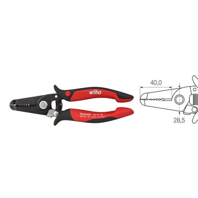 Wiha Pince à dénuder Electronic Dénudeurs 0,4-1,3 mm (35820) 180 mm