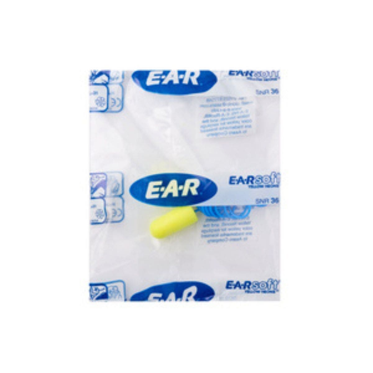 3M - 200 paires de bouchons Earsoft Yellow Neons à rouler avec cordon - 36dB - ES0105 - 2