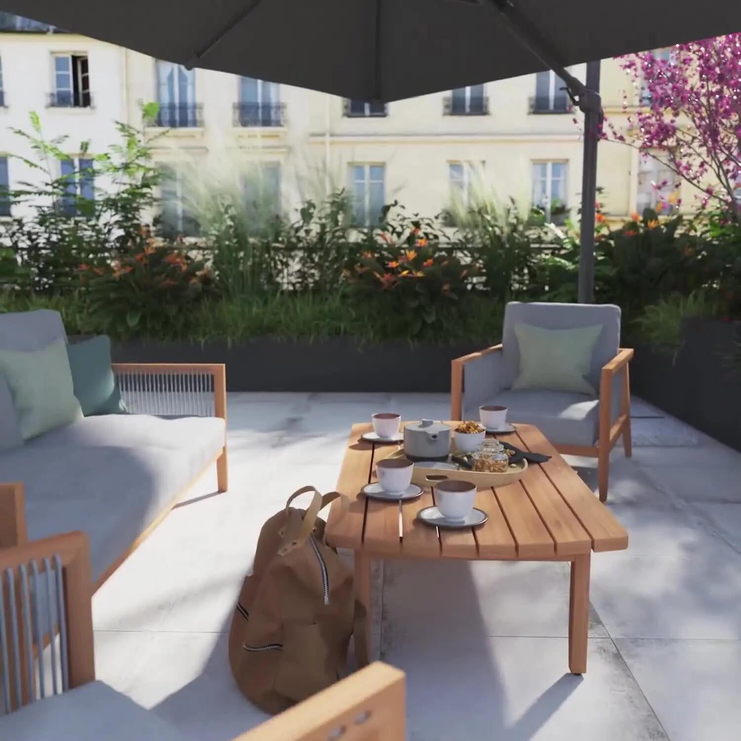 NATERIAL Lita stolik kawowy z drewna tekowego - 9