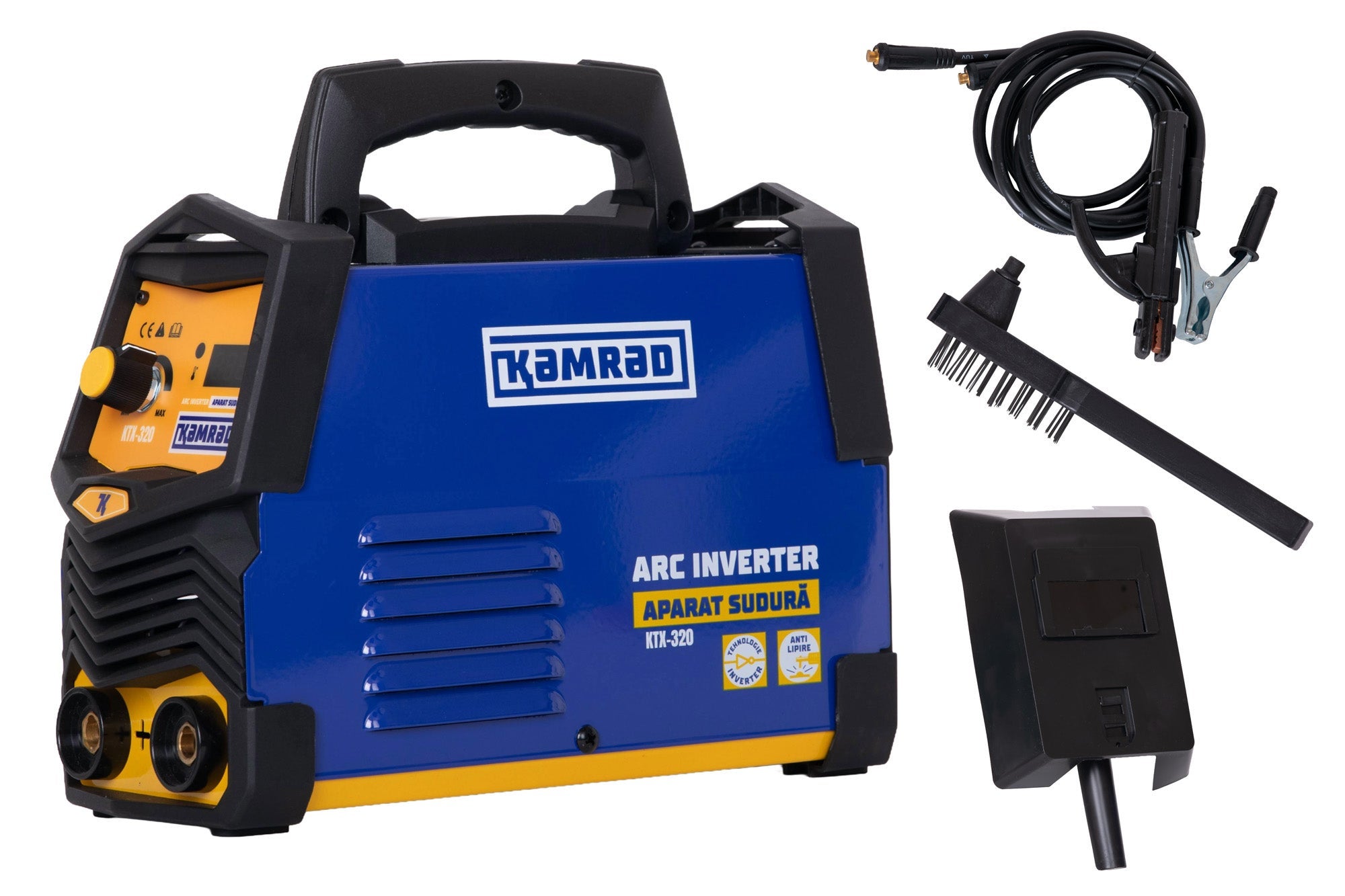 Aparat de sudura KAMRAD KTX-320 MMA 320 – 140A, 2 in 1 MMA + Lift-TIG, portabil, 220V