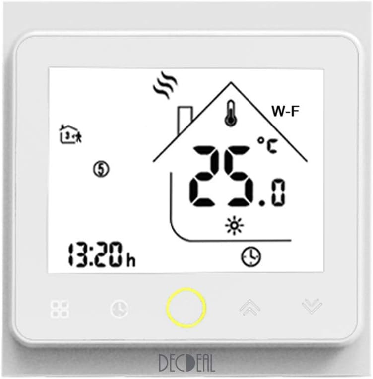 Inteligentny termostat WiFi 5A – do kotła gazowego/wodnego, programowalny, Alexa &amp; Google, sterowanie przez aplikację