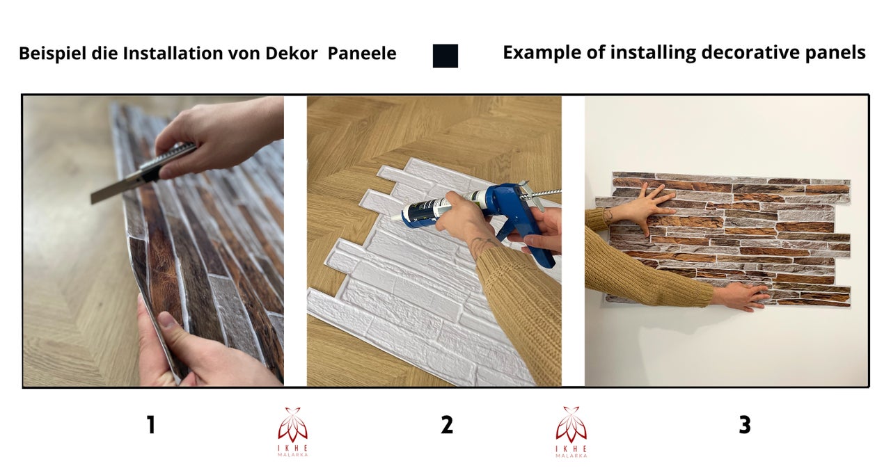 10 pièces / 4m² 3D PVC pierre aspect panneaux muraux revêtement mural panneaux de plafond PVC revêtement carreaux imitation CPVC09 - 3