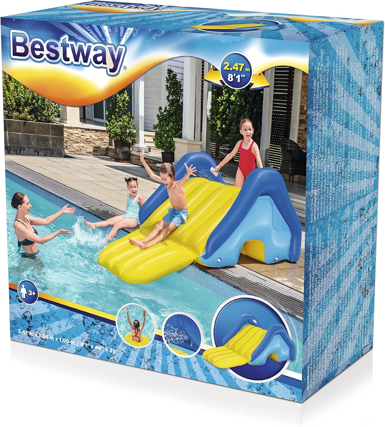 Zjeżdżalnia wodna Bestway 52453 park wodny dla dzieci do basenu 247 cm - 3