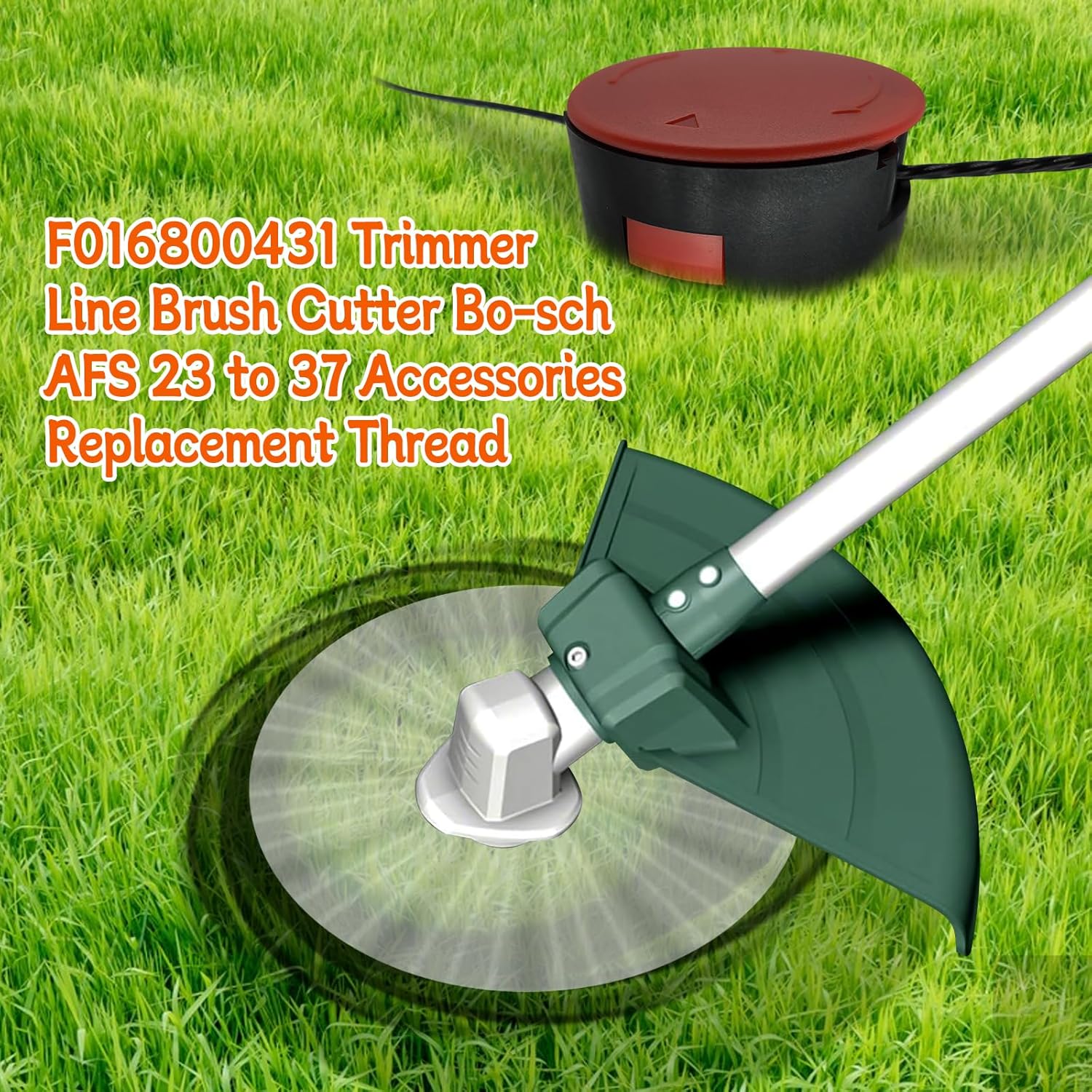 Hilo de desbrozadora compatible con Bosch AFS 23-37 – Hilos de 3,5 mm, con cabezal y tapa, piezas de repuesto