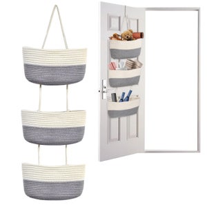 Organizer Da Parete In Corda Di Cotone - 3 Ripiani Appendibili, Per Camera E Soggiorno - Foto 13