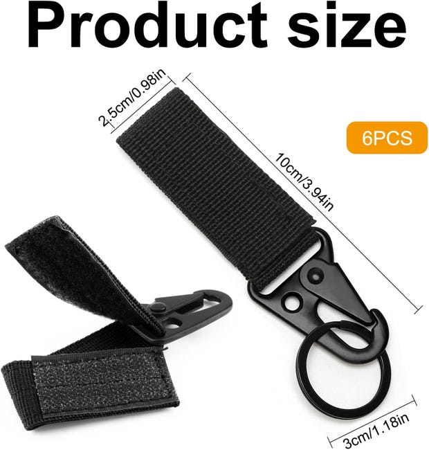 MiOYOOW 3 fibbie tattiche da appendere, clip multifunzione in nylon per cintura con portachiavi per attrezzature sportive all'aria aperta zaino per bottiglie d'acqua MiOYOOW 3 fibbie tattiche da appendere, clip multifunzione in nylon per cintura con portachiavi per attrezzature sportive all'aria aperta zaino per bottiglie d'acqua