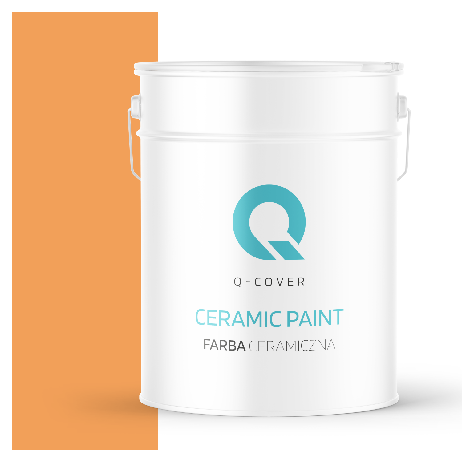 Farba Ceramiczna Do Ścian i Sufitów Q-Cover Pomarańczowy H5944 Głęboki Mat 10L