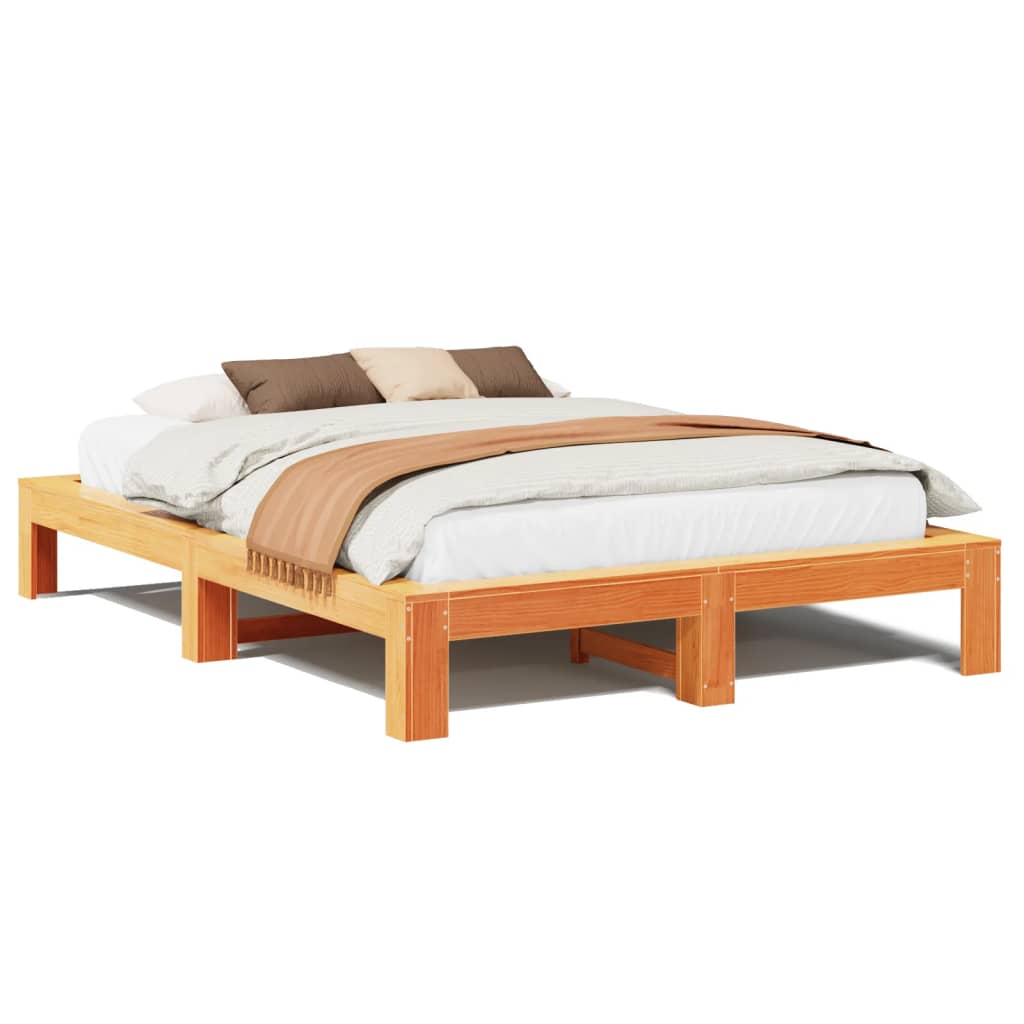 Łóżko Drewniane Rama Łóżka Sofa Brązowe Do Sypialni Pokoju 160x200 cm
