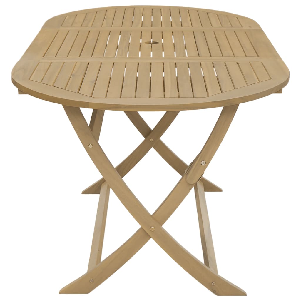Table de jardin pliante en bois d'acacia massif 160x85x75 cm - 4