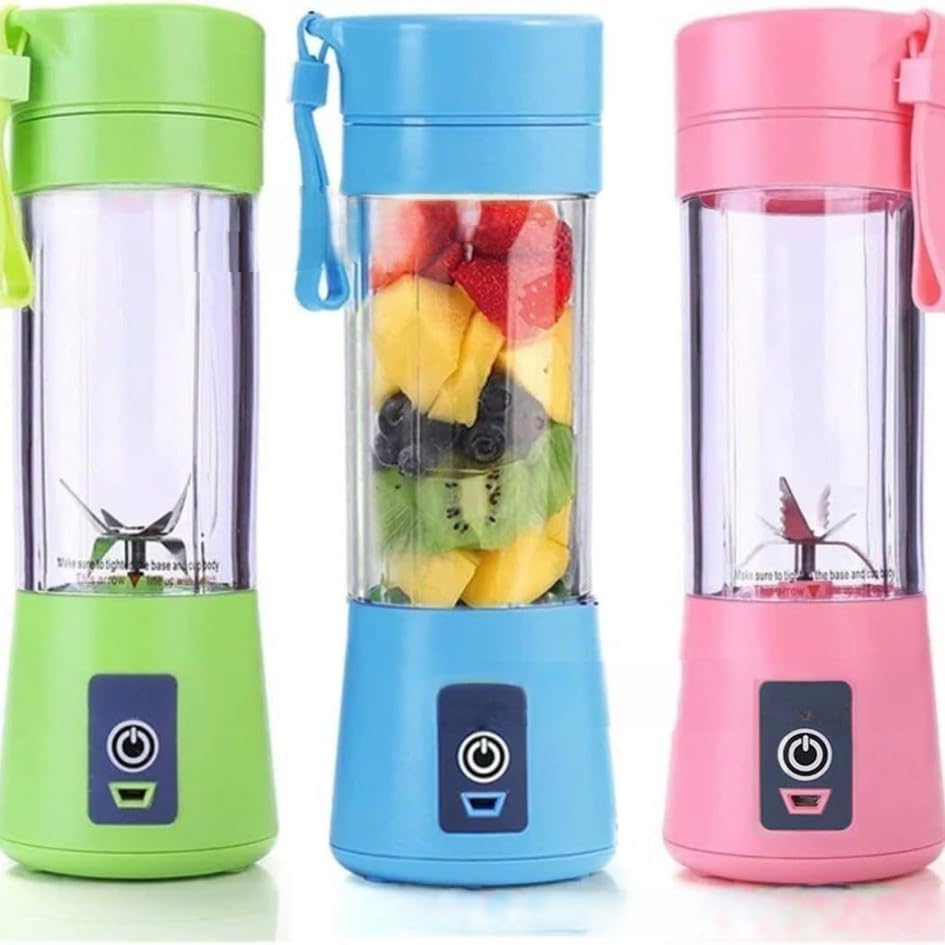 Mini Blender Portable en Verre Bleu USB 6 Lames Rechargeable pour ...