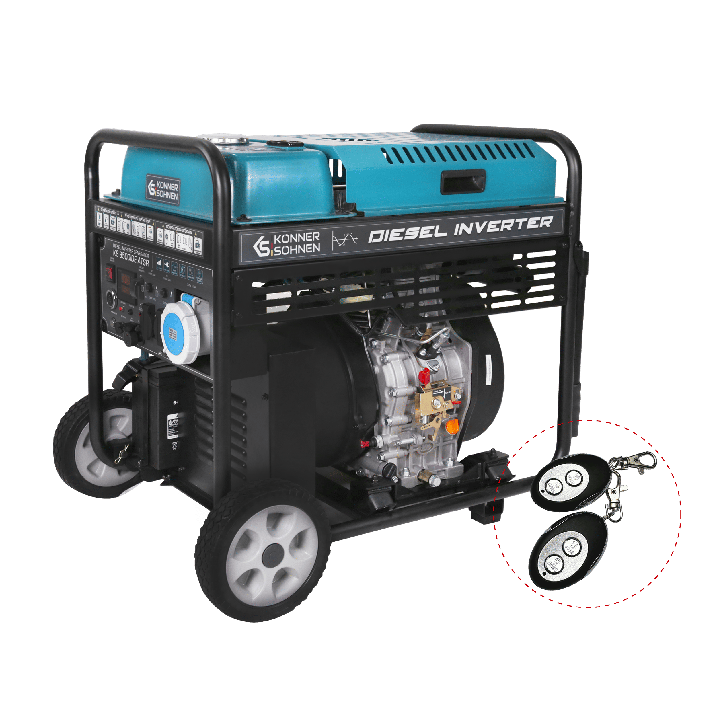 Dieslowski generator inwerterowy KS 9500iDЕ ATSR Moc maks/nom (230V), kW 10/9.5