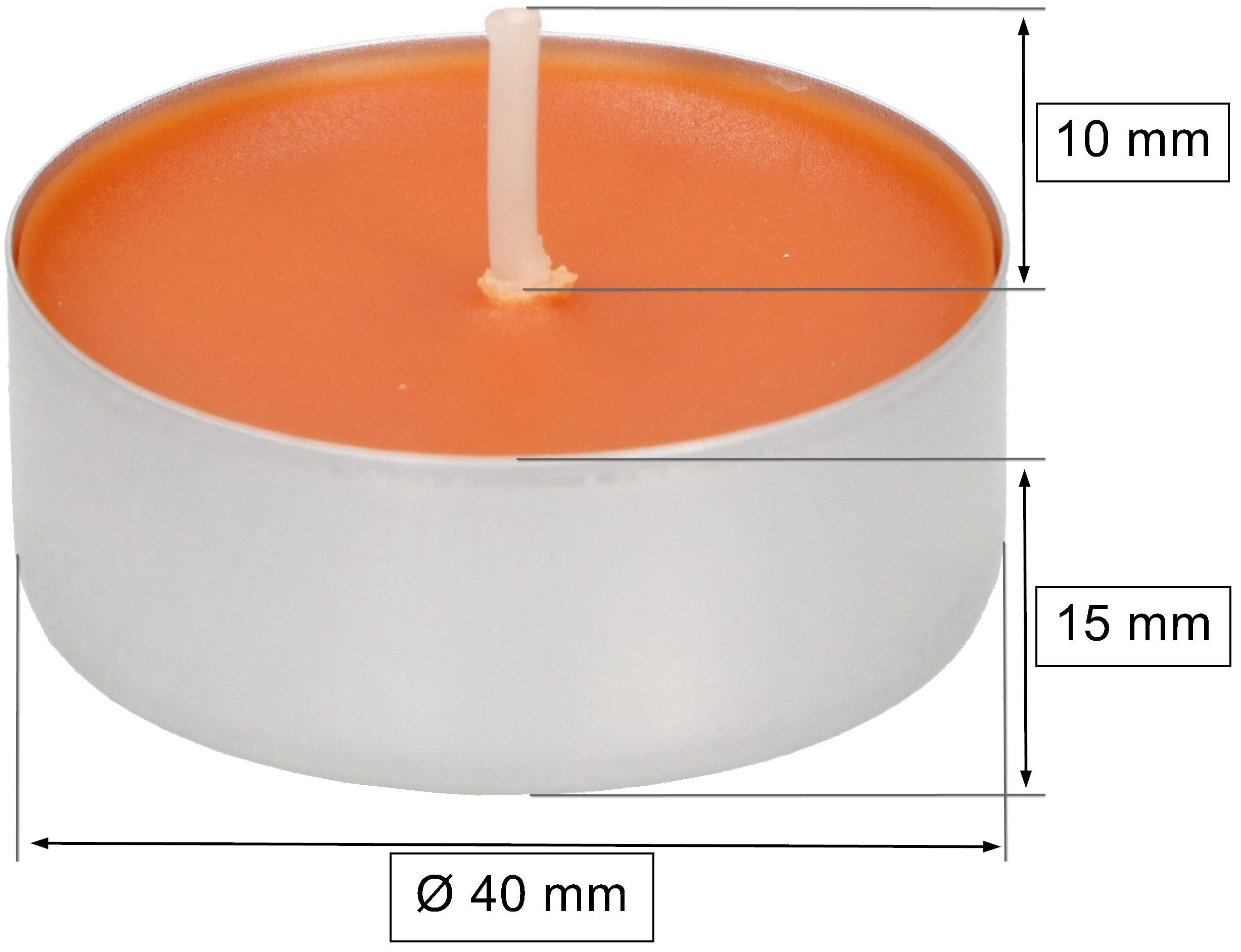 KOTARBAU Lot De 12 Bougies Chauffe-plat Parfumées - Durée De Combustion 4 Heures Spa Garden Orange Vanille 94266885