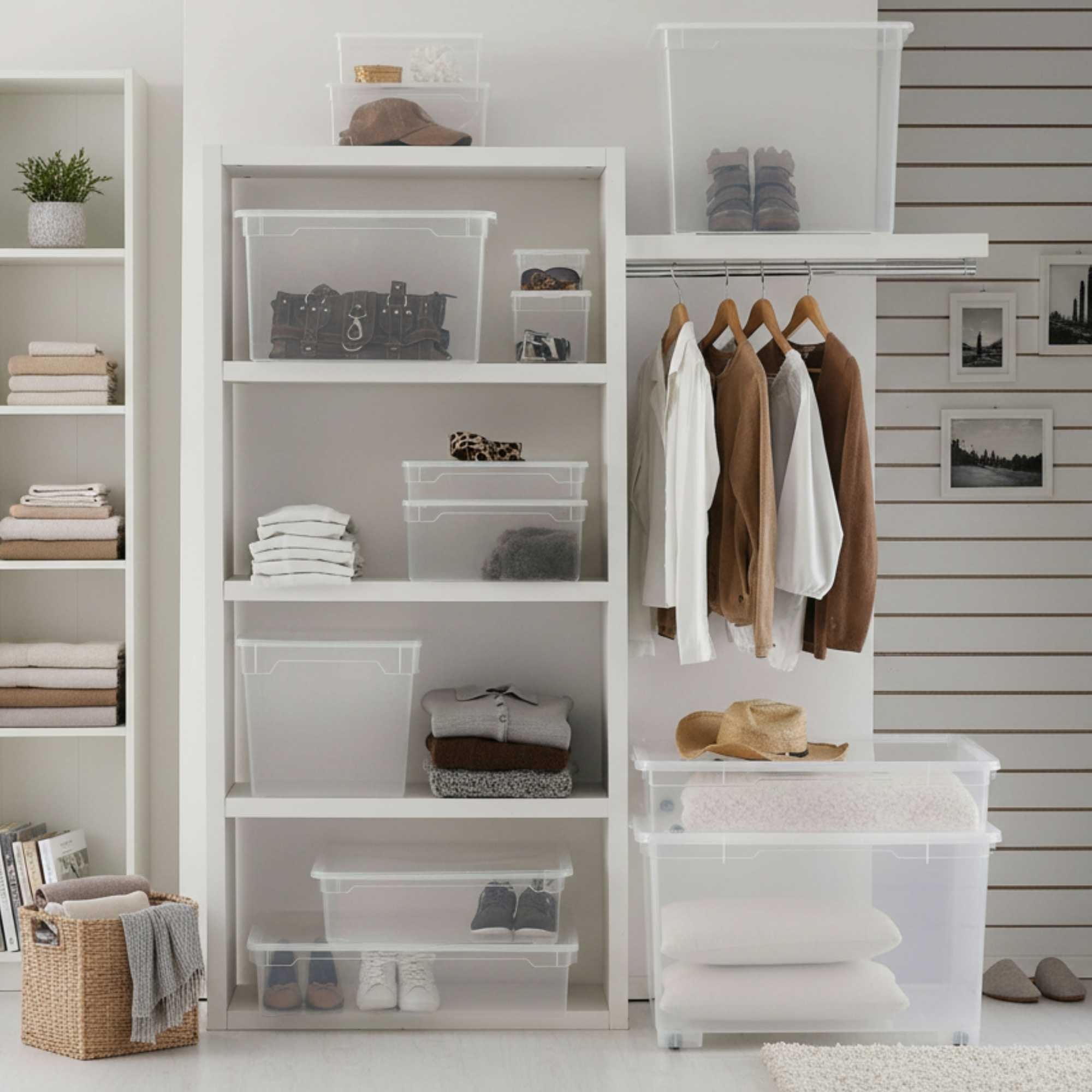 Lot de 10 boîtes de rangement en plastique transparent 18L avec couvercle CLEAR BOX - 4