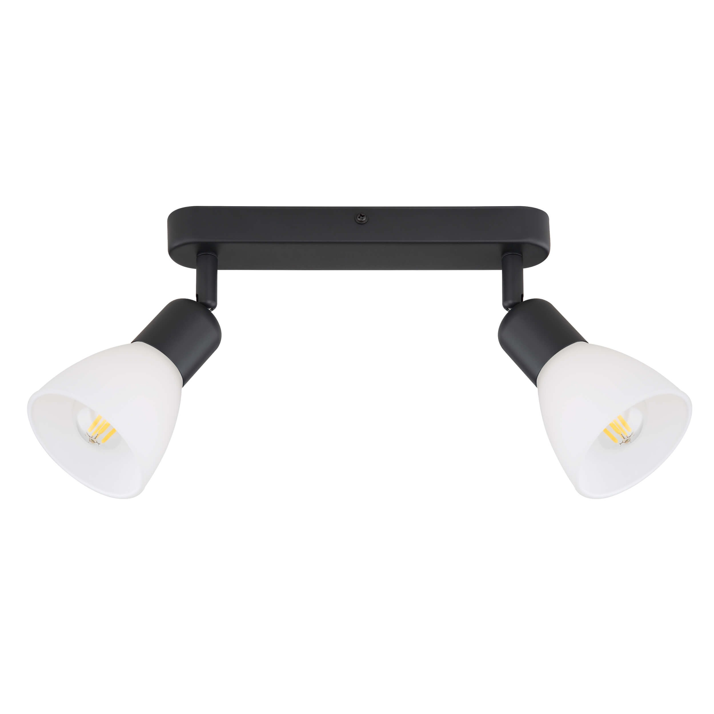 Kinkiet ścienny Malta czarno-biały 2xE14x40W wym: 8 x 24 x 17 cm szkło IP20 Light Prestige