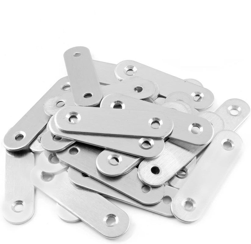 20 x Płytki łączące (57 x 16 x 2 mm) Proste Naprawa Montaż Naprawa Płaski Wspornik Łącznik Podpory Półki