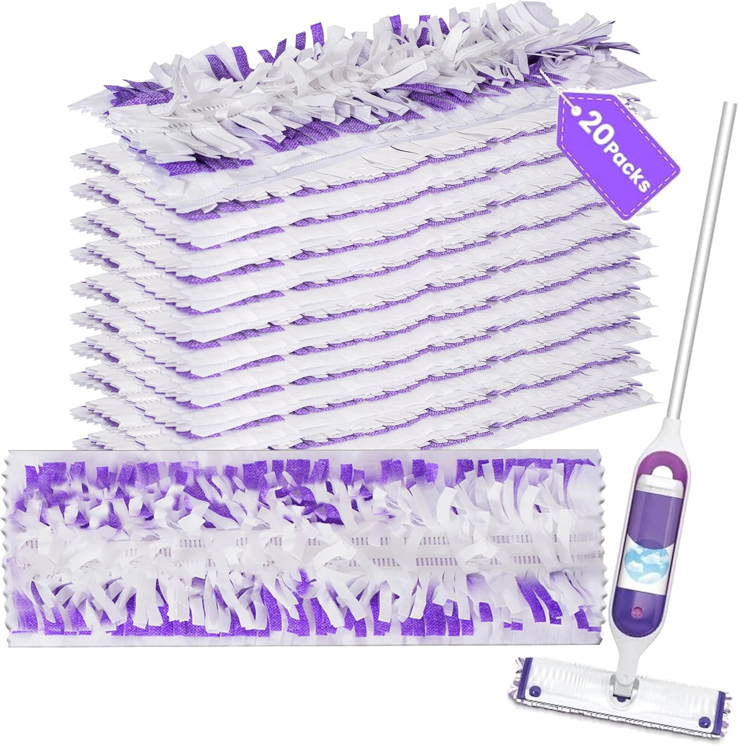 20 wkładów do mopa Swiffer PowerMop do czyszczenia różnych powierzchni, do mycia podłóg