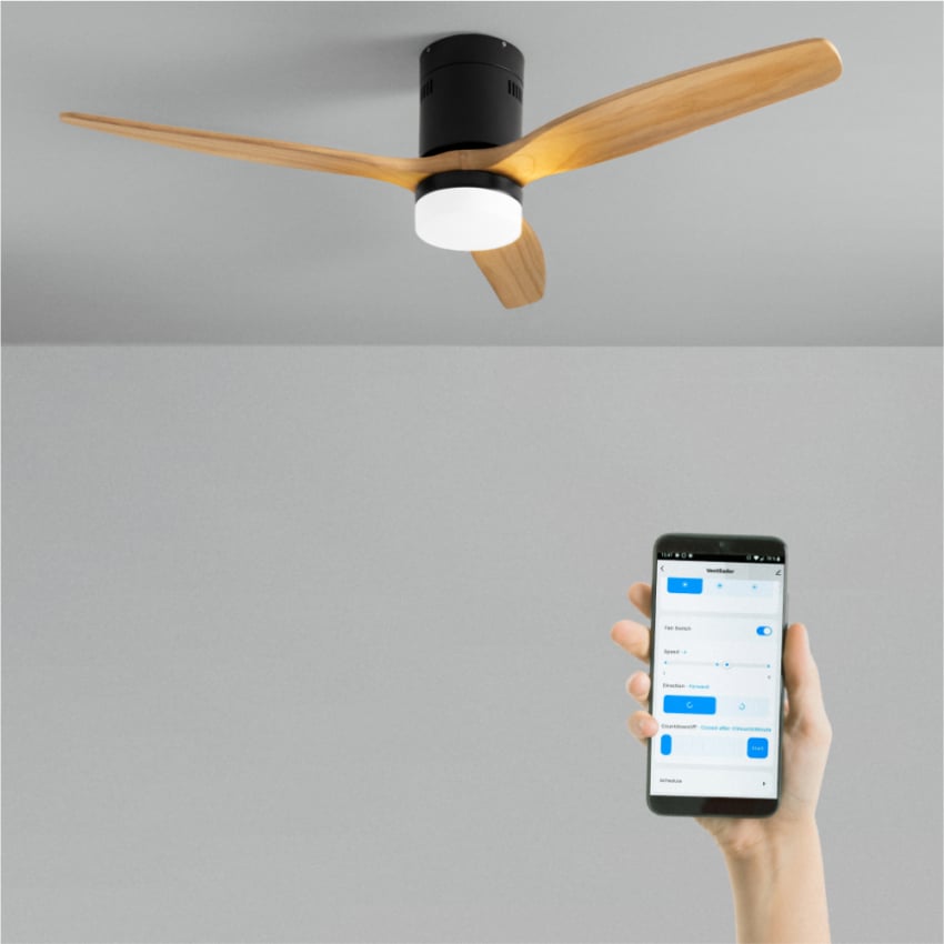 Ventilatore Da Soffitto Con Luce LED - Motore DC Silenzioso, Ø132 Cm, 6 Velocità, Timer, Telecomando - Foto 4