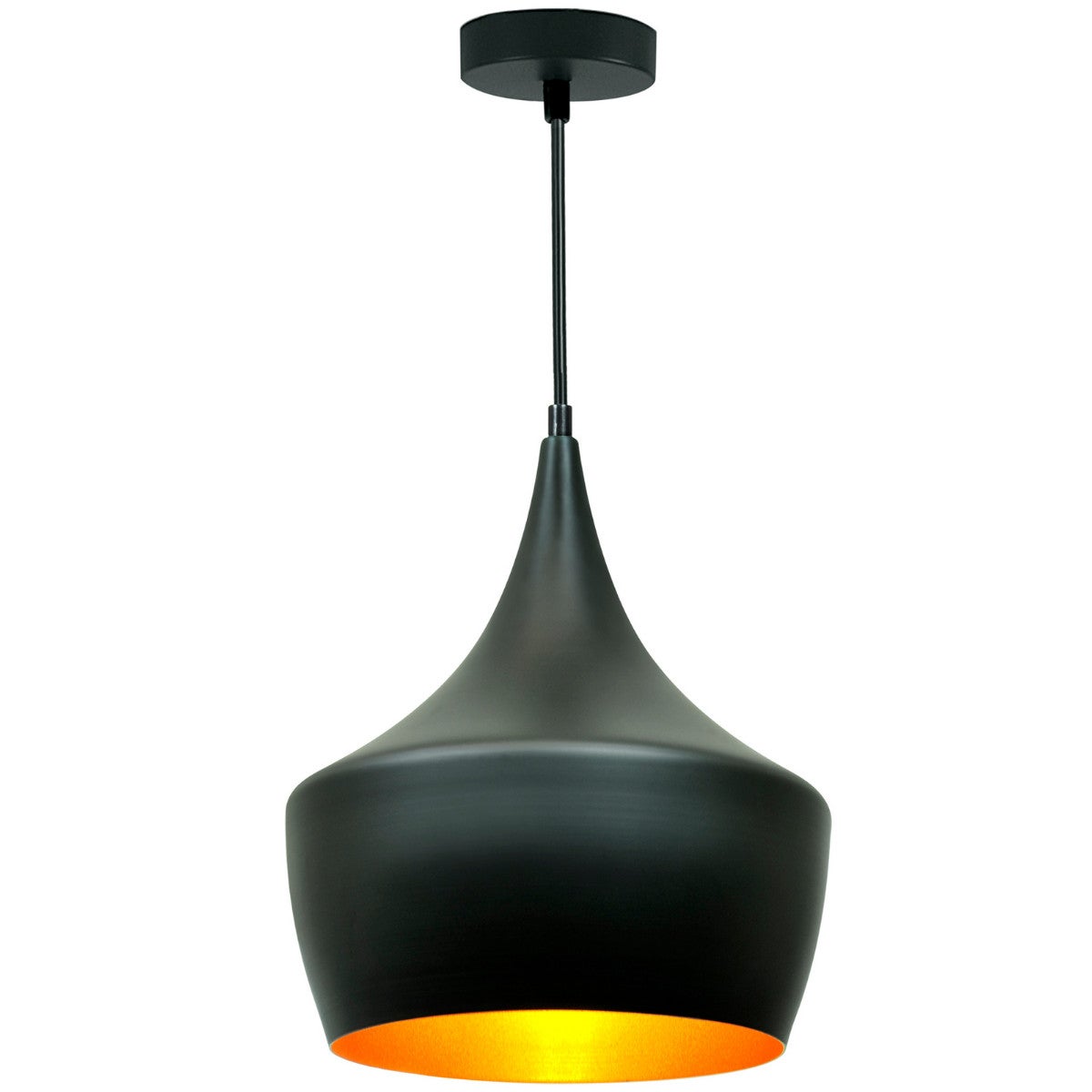 Lampa wisząca Modern czarno-złota 1xE27x20W wym: 150 x 30 x 25 cm metal Polux