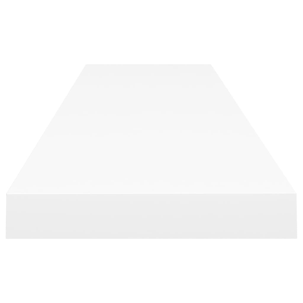 étagères murales flottantes 2 pcs blanc 120x23,5x3,8 cm MDF - 5