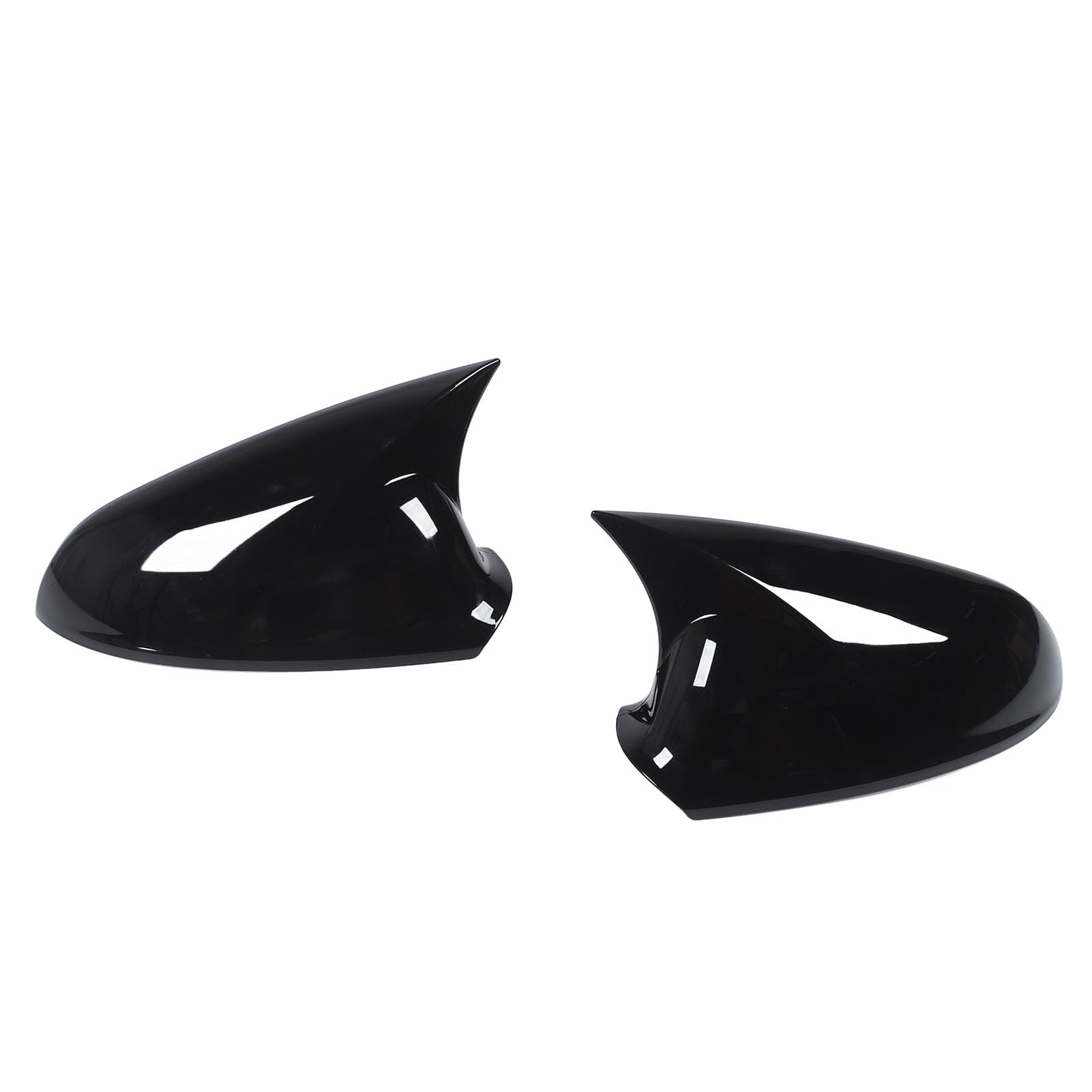 Coppia di copri specchietti retrovisori neri lucidi che migliorano l'aspetto del veicolo e lo sostituiscono per Vauxhall Astra J MK6 - 9