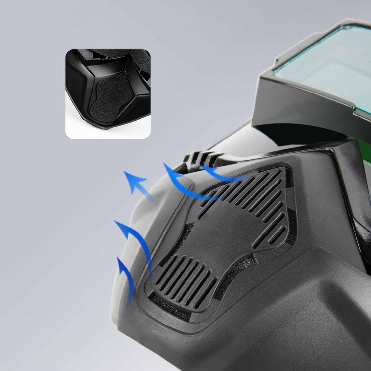 Lot de 1 Casque de Soudage à Assombrissement Automatique, Protection Amovible pour Soudage, Masque Respiratoire pour Meulage et Soudure avec Écran de - 6