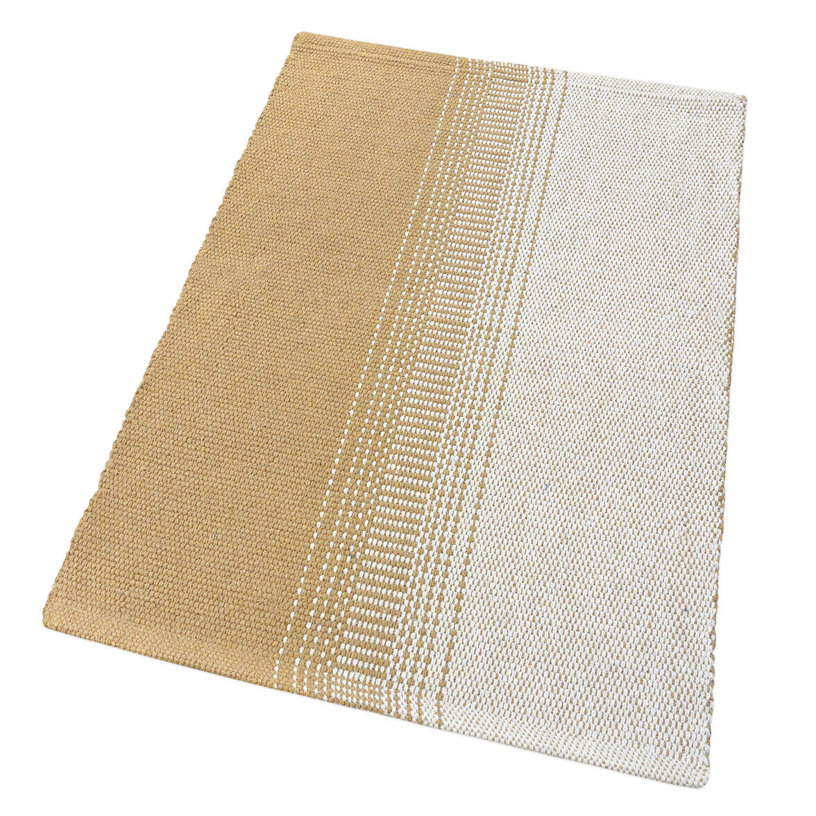 Alfombra de baño cocina 55x180 cm algodón puro suave absorbente lavable tejidas a mano beige