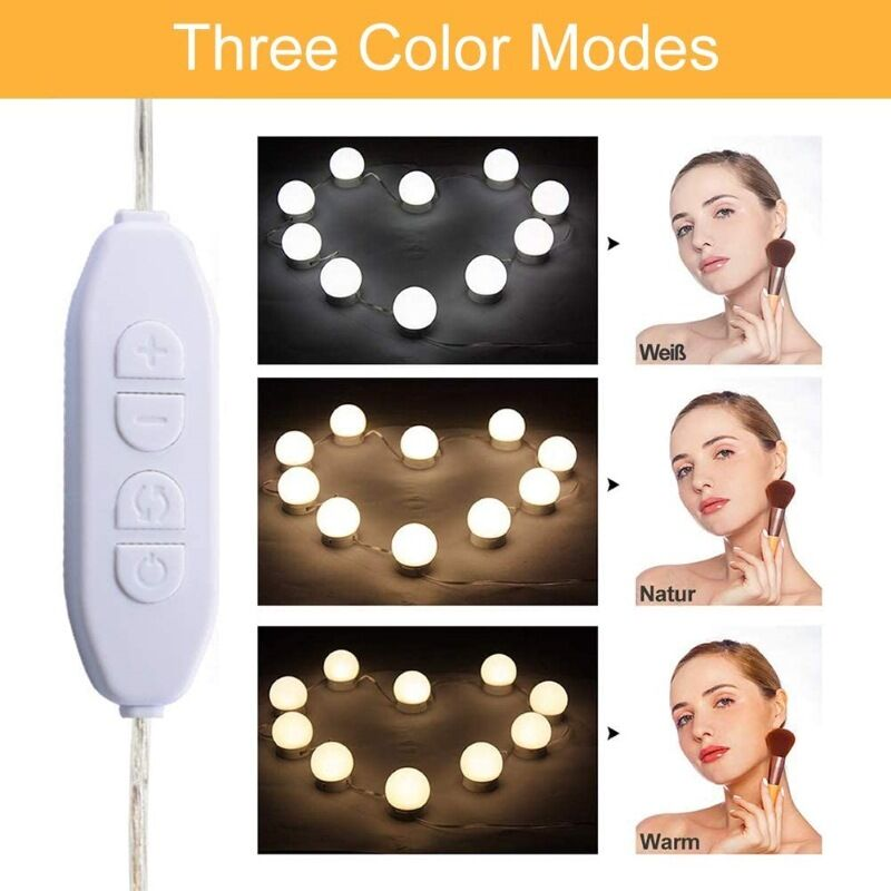 Kit d'éclairage LED à intensité variable pour miroir de salle de bain ...