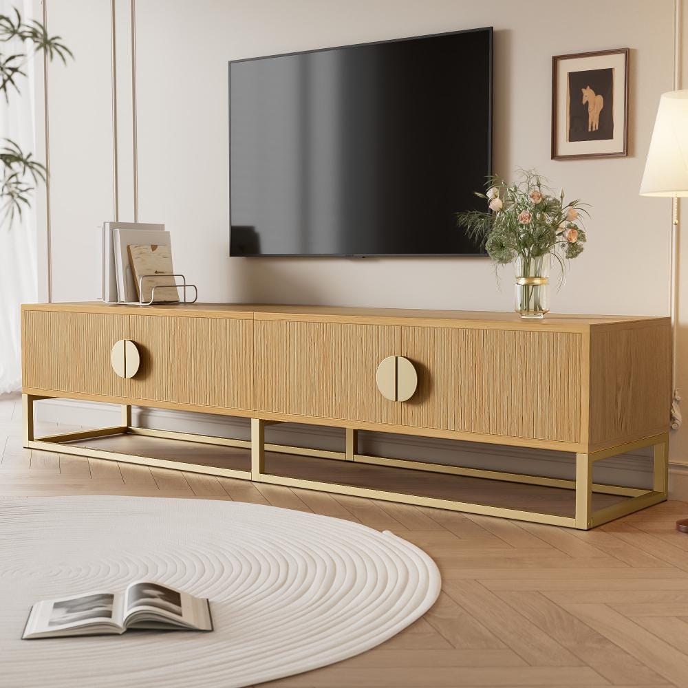 Meuble tv avec led - 3 compartiments de rangement - structure en mdf - 180 x 35 x 30 cm - noir et blanc Meuble tv avec led - 3 compartiments de rangement - structure en mdf - 180 x 35 x 30 cm - noir et blanc