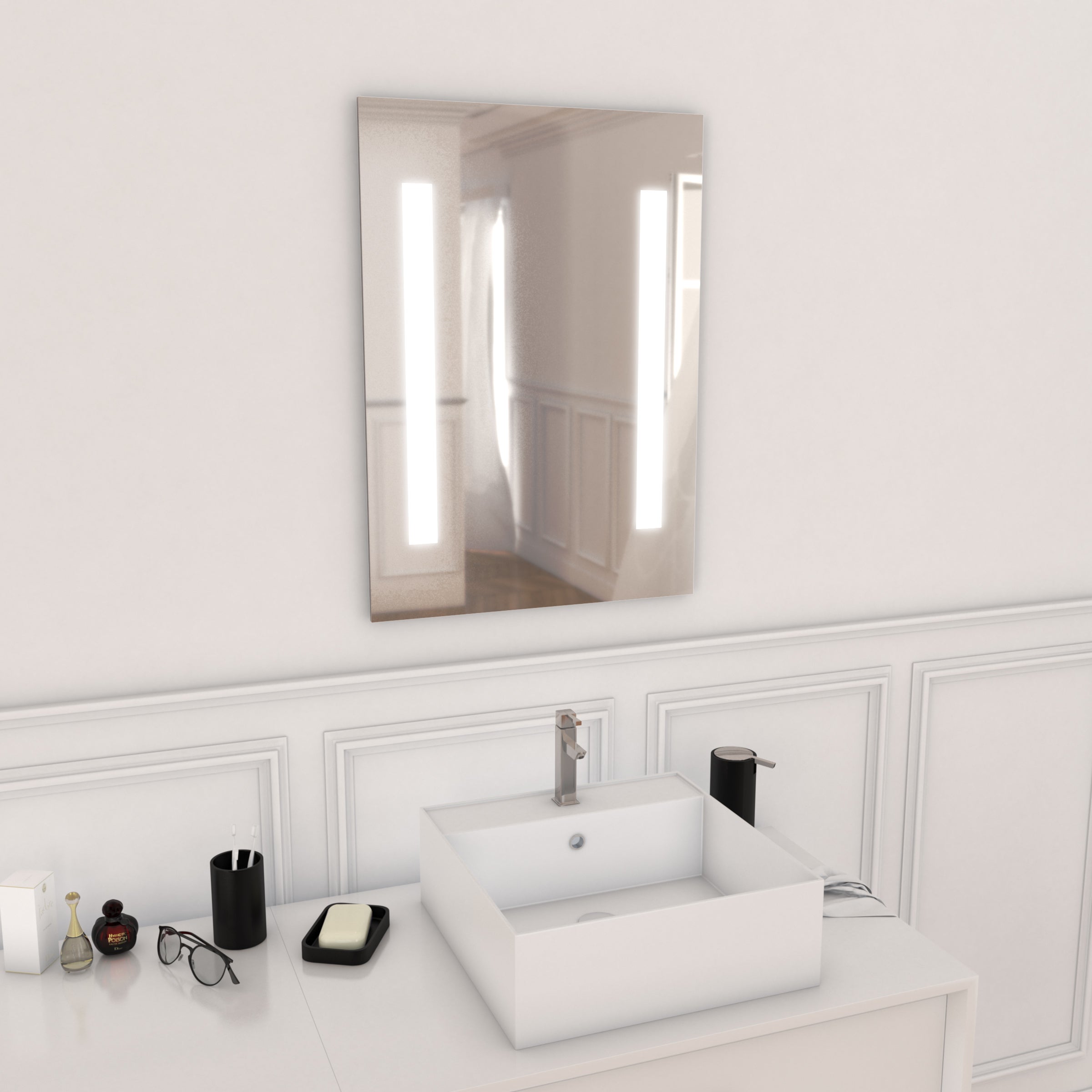 Espejo c/luz led retroiluminado higway 70x50cm