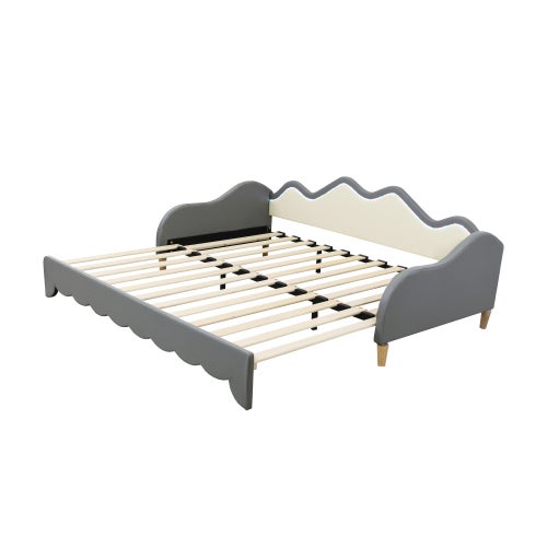 Canapé-lit Convertible Avec Rangements Et LED - 90/180x190 Cm, Gris Foncé, Couchage Flexible, Prise Intégrée - 5
